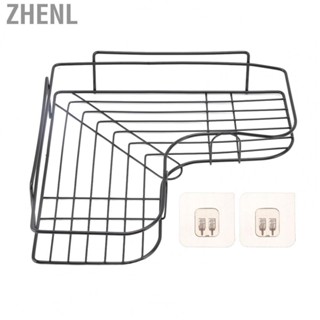 Zhenl Corner Shelf Iron Holder Triangular Storage Rack Hole Free Installation For Ba