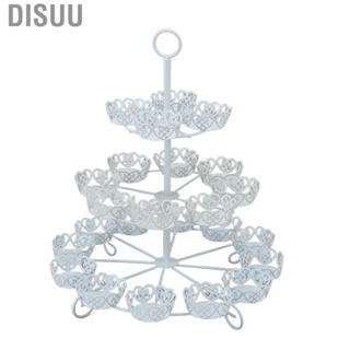 Disuu Dessert Carrier Display Holder  Iron 22 Cupcakes Cupcake Stand Holder 3 Tier Non Bending Sturdy Decorative  for Anniversaries for Fruits