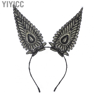 Yiyicc Bunny Ears Headband  Slip Durable Ears Headband Black For Halloween