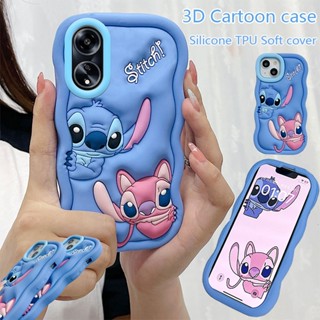 3D การ์ตูน น่ารัก สตีฟ For vivo Y77 Y76 Y72 5G Y16 4G Y02S Y33S Y33T Y21S Y12S Y12A Y20S Y20i Y20 Y12 Y11 Y17 Y15 2020 Y21 Y31 2021 เปลือกโทรศัพท์ Cartoon Cute Stitch Silicone TPU Soft Cover สติคกี้ ป้องกันการตก เปลือกอ่อน เปลือกป้องกัน