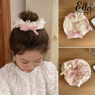 Ellastore123 ยางรัดผม ประดับโบว์ ยืดหยุ่น โอเวอร์ไซซ์ สําหรับผู้หญิง เต้นบัลเล่ต์ เล่นสเก็ต ซาลาเปา