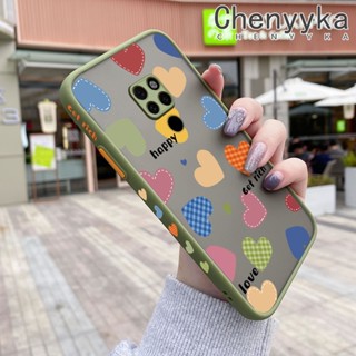 สําหรับ Huawei Mate 20 Mate 20 Pro เคสการ์ตูน แฟชั่น ความรัก ที่มีสีสัน กันกระแทก เคสโทรศัพท์ฝ้า ขอบสี่เหลี่ยม รูปแบบการป้องกัน ซิลิโคน