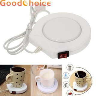 【Good】Fashion Warmer Pad Coffee Tea Milk Mug Heater Portable White Cup 220v Cup warmer【Ready Stock】