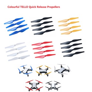 อะไหล่ใบพัด TELLO น้ําหนักเบา หลากสี สําหรับโดรน DJI TELLO EDU Mini 4 ชิ้น