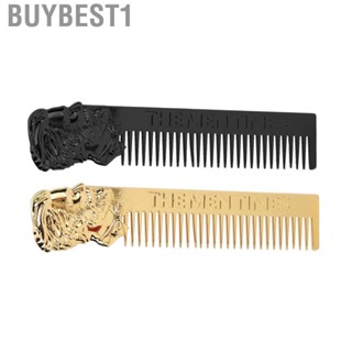 Buybest1 Beard Comb  Unique  Beard Styling Comb Stylish Electroplating Engraving for Office Travel  Home