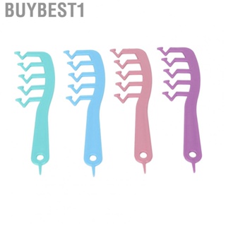 Buybest1 Z Shaped Comb  Seam Distribution  4PCS Wide Tooth Volume Artifact Detangling for Home Salon