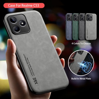 เคสโทรศัพท์มือถือหนัง TPU นิ่ม กันกระแทก กันรอยนิ้วมือ หรูหรา สําหรับ Realme C53 RealmeC53 4G 2023