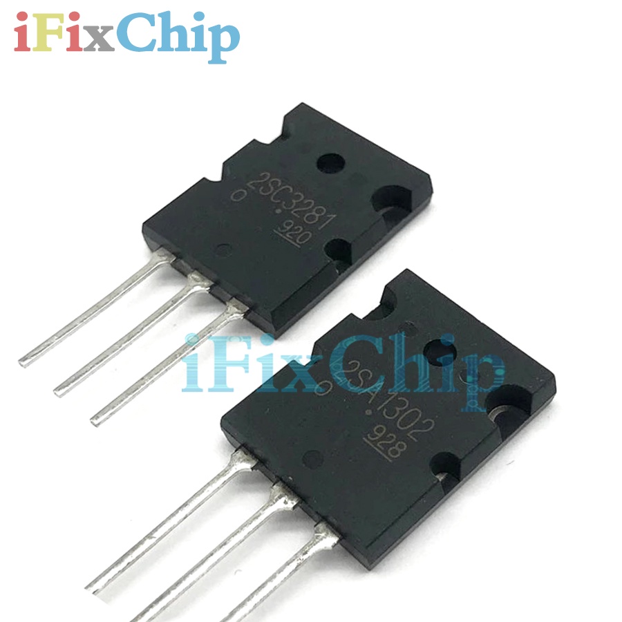 (2PCS 4pcs 2SA1302+2PCS 2 คู่ 2SC3281) TO-3P A1302 C3281 TO3P ยี่ห้อ pxb8 (2PCS 2SA1302+2PCS 2SC3281