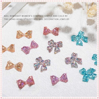 Miss Gooey Nail Art Aurora Bowknot เครื่องประดับซิมโฟนีเลื่อม 3d สามมิติตกแต่งเล็บเครื่องมือทำเล็บสำหรับร้านเล็บ 50 ชิ้น 9 แบบ JOYFEEL