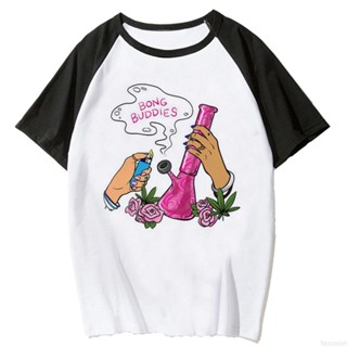 เสื้อยืด พิมพ์ลายการ์ตูน Bong Weed สไตล์ฮาราจูกุ แฟชั่นฤดูร้อน สําหรับผู้หญิง