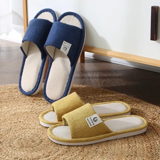 พร้อมส่ง รองเท้าใส่ในบ้าน ใส่ในออฟฟิศ พื้นมีกันลื่น นุ่มสบาย สไตล์ญี่ปุ่น ผ้าคอตตอนลินิน BTX18