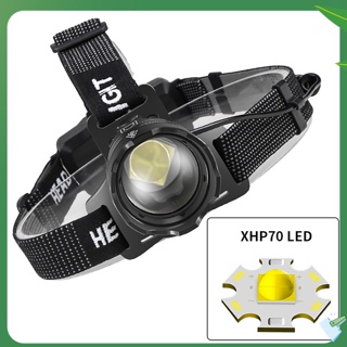 Vm ไฟหน้า Led Xhp70 Type-c ชาร์จ Usb สําหรับตกปลา ตั้งแคมป์กลางแจ้ง