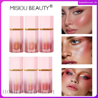 Misiou Beauty เครื่องสําอาง อายแชโดว์ บลัชออน เนื้อเหลว สีแดง สําหรับผู้หญิง