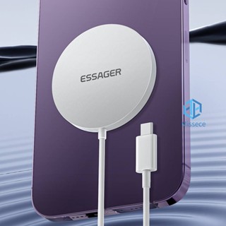 Essager อะแดปเตอร์ชาร์จไร้สาย แม่เหล็ก ป้องกันหลายชั้น อุปกรณ์เสริม สําหรับ Apple Phone