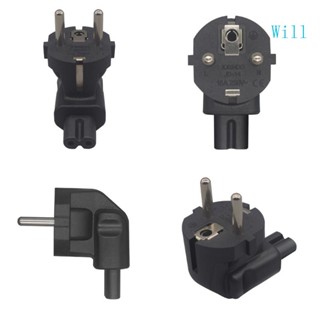 Will อะแดปเตอร์ปลั๊ก EU4 8 2Pin เป็น C7 IEC320 C7 ตัวเมีย เป็น EU 4 8 มม. ตัวผู้