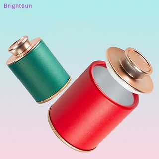 Brightsun กระปุกดีบุกเปล่า ขนาดเล็ก แบบพกพา สําหรับใส่ชาเขียว ดํา 1 ชิ้น