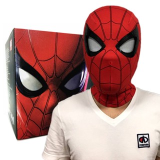 หมวกกันน็อคคอสเพลย์ Marvel Spider-Man Eyes ขยับได้ เหมาะกับของขวัญวันฮาโลวีน แบบสร้างสรรค์ สําหรับเด็กผู้ชาย