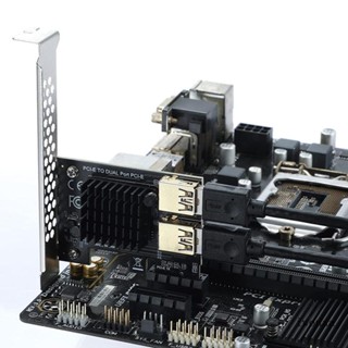 Iwo อะแดปเตอร์การ์ดควบคุม PCIe III 2 พอร์ต PCIe 3 0 1X เป็น SATA3 0 6Gbps สําหรับขุดเหมือง Chia