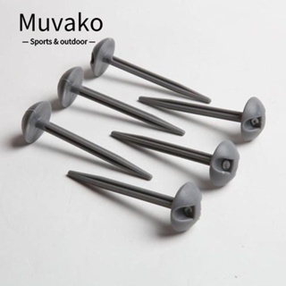 MUVAKO ใหม่ หมุดเต็นท์ พลาสติก ทรงเห็ด สีเทา อุปกรณ์เสริม สําหรับตั้งเต็นท์ สวน 10 ชิ้น