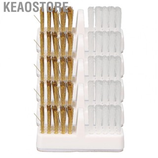 Keaostore Nail Drill Bit Cleaner  Metal Plastic Copper Colored Bristles for Home Use