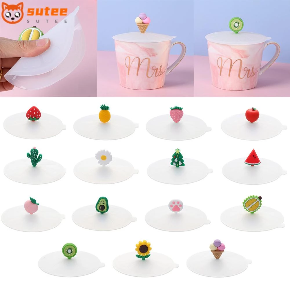 SUTEE ฝาปิดถ้วยชา กาแฟ แบบซิลิโคน กันฝุ่น ใช้ซ้ําได้