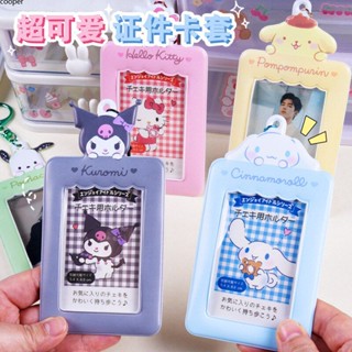 【พร้อมส่ง】 Sanrio Cartoon Korean Idols Go Card Sleeve Kuromi Melody Cinnamoroll Cuckoo Card Set Cute Student