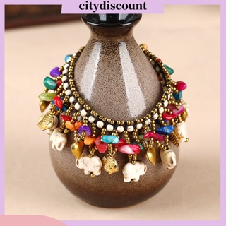 &lt;citydiscount&gt; สร้อยข้อมือ ประดับลูกปัด หลากสีสัน แบบพกพา สไตล์โบฮีเมียน สําหรับผู้หญิง