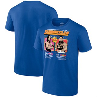  พิมพ์ลาย ใหม่ เสื้อยืดลําลอง แขนสั้น พิมพ์ลาย WWE Fanatics Shawn Michaels vs Bret Hart 1997 Survivor Series Royal Summe