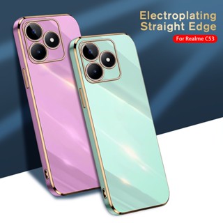 เคสซิลิโคนนิ่ม ป้องกันเลนส์ หรูหรา สําหรับ Realme C53 4G 6.74 นิ้ว Realmy Realmi C 53 53C RealmeC53