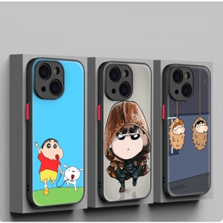 เคสโทรศัพท์มือถือแบบนิ่ม ลายชินจัง 34IH สําหรับ iPhone 12 13 Plus 14 Pro Max