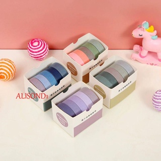 ALISOND1 เทปกาว 5 ม้วน / กล่อง สํานักงาน จัดหา สีพื้น นักเรียน เครื่องเขียน เทปตกแต่ง