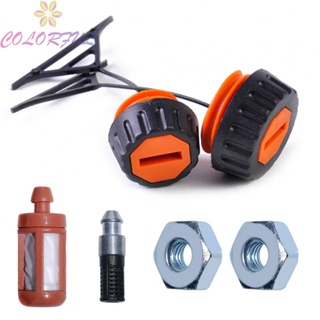 【COLORFUL】Gas Cap Kit Accs Black &amp; Orange Chainsaw Parts For Stihl Kit Plastic New