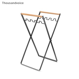 [Thousandvoice] ชั้นวางถุงขยะ พลาสติก แบบพกพา สําหรับตั้งแคมป์ [Preferred]