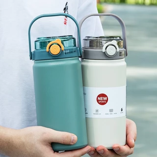 PANDA กระบอกน้ำเก็บอุณหภูมิร้อน-เย็น 1000ml 1200ml สแตนเลส316 กระติกน้ำสแตนเลสเกรด เก็บเย็นยาวนานข้ามวัน ฝากันหก100%