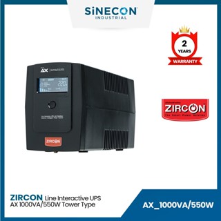 ZIRCON เครื่องสำรองไฟฟ้า Line Interactive UPS/ A.X/ 1000VA/550W/ Digital Display (Tower type)