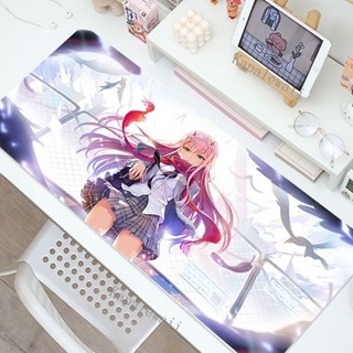 Xl แผ่นรองเมาส์ พิมพ์ลายการ์ตูนอนิเมะ Zero Two HD XXL 90x40 ซม. สําหรับคอมพิวเตอร์ตั้งโต๊ะ