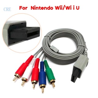 Cre สายเคเบิลเสียงวิดีโอ 5 9 ฟุต 1080 720P HDTV 5RCA สําหรับเกมคอนโซล Wii Wii U