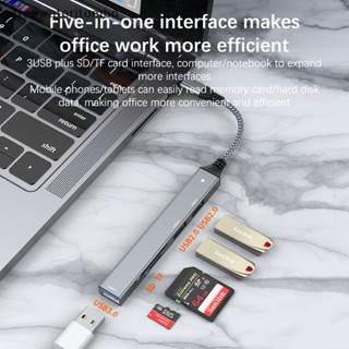 Tt 5 in 1 ฮับ Type C USB 3.0 ความเร็วสูง หลายพอร์ต