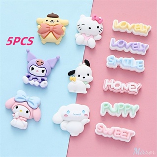 5 ชิ้น Sanrio 3d Jibbitz Diy ครีมกาวโฮมเมดถ้วยน้ำโทรศัพท์เครื่องประดับเรซิ่นอุปกรณ์เสริมรองเท้ารองเท้าแตะตกแต่งทำด้วยมือวัสดุ M