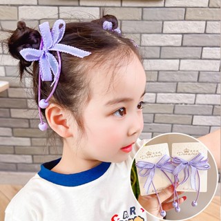 โบว์เด็กผูกโบว์ น่ารักจังเลย แฟชั่นสีทึบ