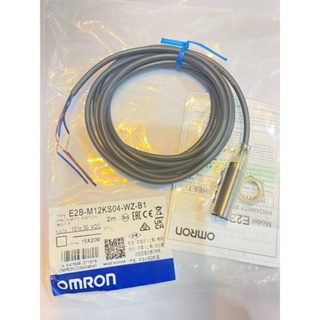 E2B-M12KS04-WZ-B1  MADE IN JAPAN งานแท้ จับโลหะ หัว M12  หัวเรียบ ระยะจับ 4 MM   3 สาย PNP NO  ไฟ 12-24VDC ออกบิลได้