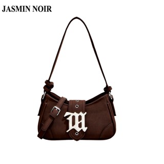 Jasmin NOIR กระเป๋าสะพายไหล่ กระเป๋าถือ หนังนิ่ม เรียบง่าย สําหรับสตรี