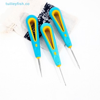 Tuilieyfish ตะขอเจาะรู ทรงโค้ง สําหรับซ่อมแซมรองเท้าหนัง DIY