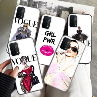 เคสโทรศัพท์มือถือแบบนิ่ม ลายเจ้าหญิง VOGUE C284 สําหรับ OPPO A12E A15 A15S A53S A55 A56 A53 A32 A16 A16S A54S A54 A8 A31