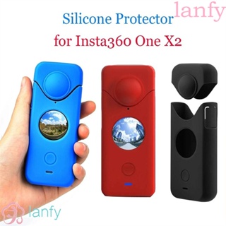 LANFY เคสซิลิโคนนิ่ม กันฝุ่น ทําความสะอาดง่าย สําหรับ Insta360 ONE X2