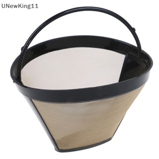 Unewking ที่กรองกาแฟ ทรงกรวย สีทอง ใช้ซ้ําได้ ล้างทําความสะอาดได้