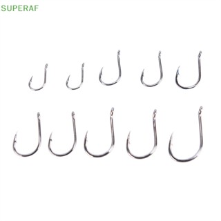 Superaf 100 ชิ้น / ล็อต ตะขอตกปลา เหล็กคาร์บอน เหยื่อหนาม ตะขอตกปลา สเตนเลส
 มาแรง