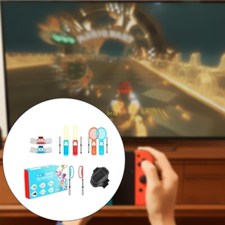 Btsg สายรัดข้อมือ สายรัดขา ไม้เทนนิส ด้ามจับไลท์เซเบอร์ สําหรับ NS Switch 10 ชิ้น