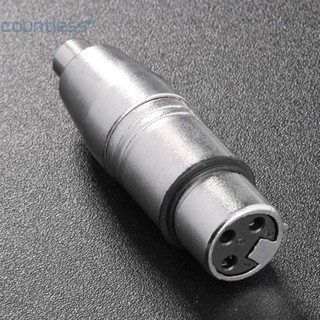 Au อะแดปเตอร์แจ็คเสียงไมโครโฟน AV ตัวเมีย 3-Pin XLR เป็น RCA ตัวเมีย [countless.th]