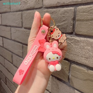 [WillbehotT] Sanrio พวงกุญแจ จี้ตุ๊กตาการ์ตูน Hello Kitty Kuromi My Melody PVC สําหรับผู้หญิง [ใหม่]